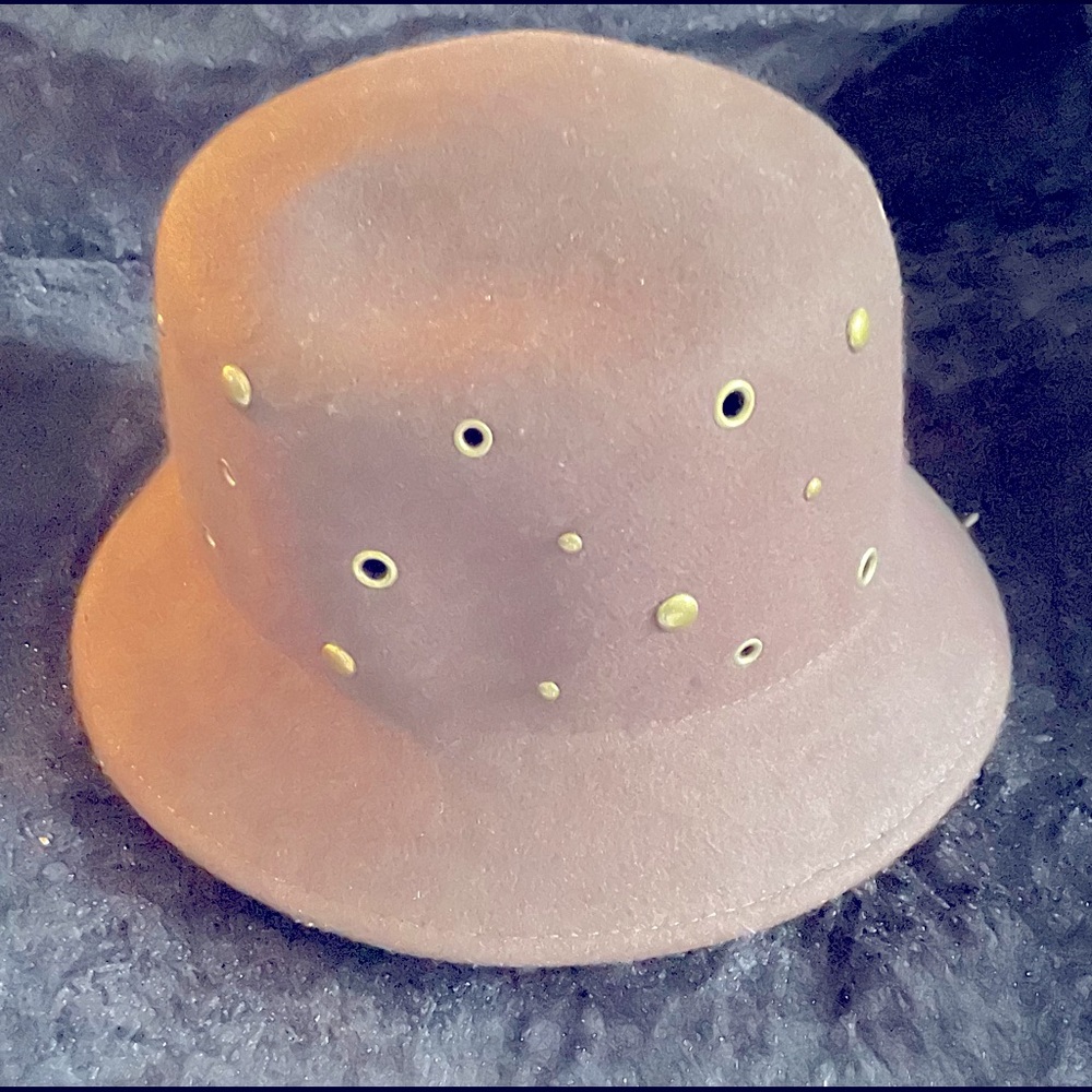 Brown Hat with Gold buttons